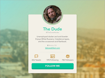 The Dude's Twitter Card