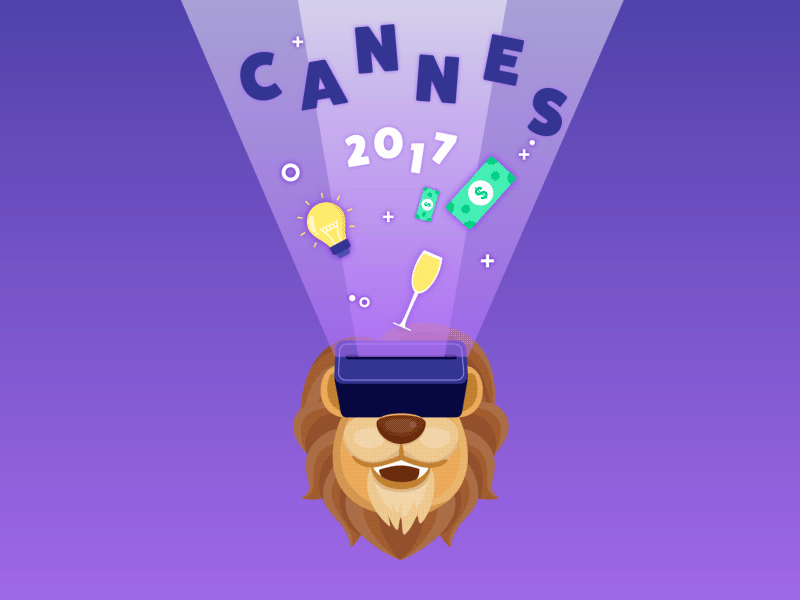 Cannes Lions VR animation cannes cannes festival cannes lions france glasses gradient lion tech virtual reality vr vr glasses