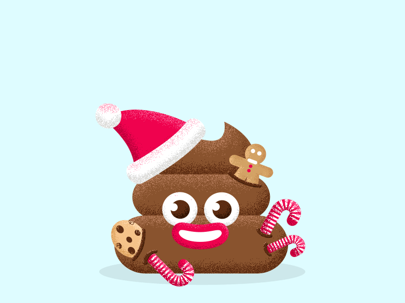 Christmas 💩 candy cane character christmas cookie emoji excited gingerbread man happy holidays poop santa shit