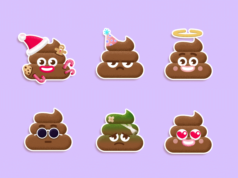 💩Little Shits💩 angry christmas cool crap emoji halo innocent love party poop shit sick