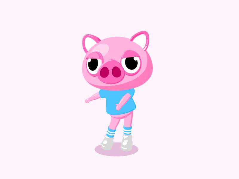 🐽Backpack Dance Piggy🐽 3d backpack dance cel shading character cinema4d dance funny pig pop culture russell sketch and toon trending