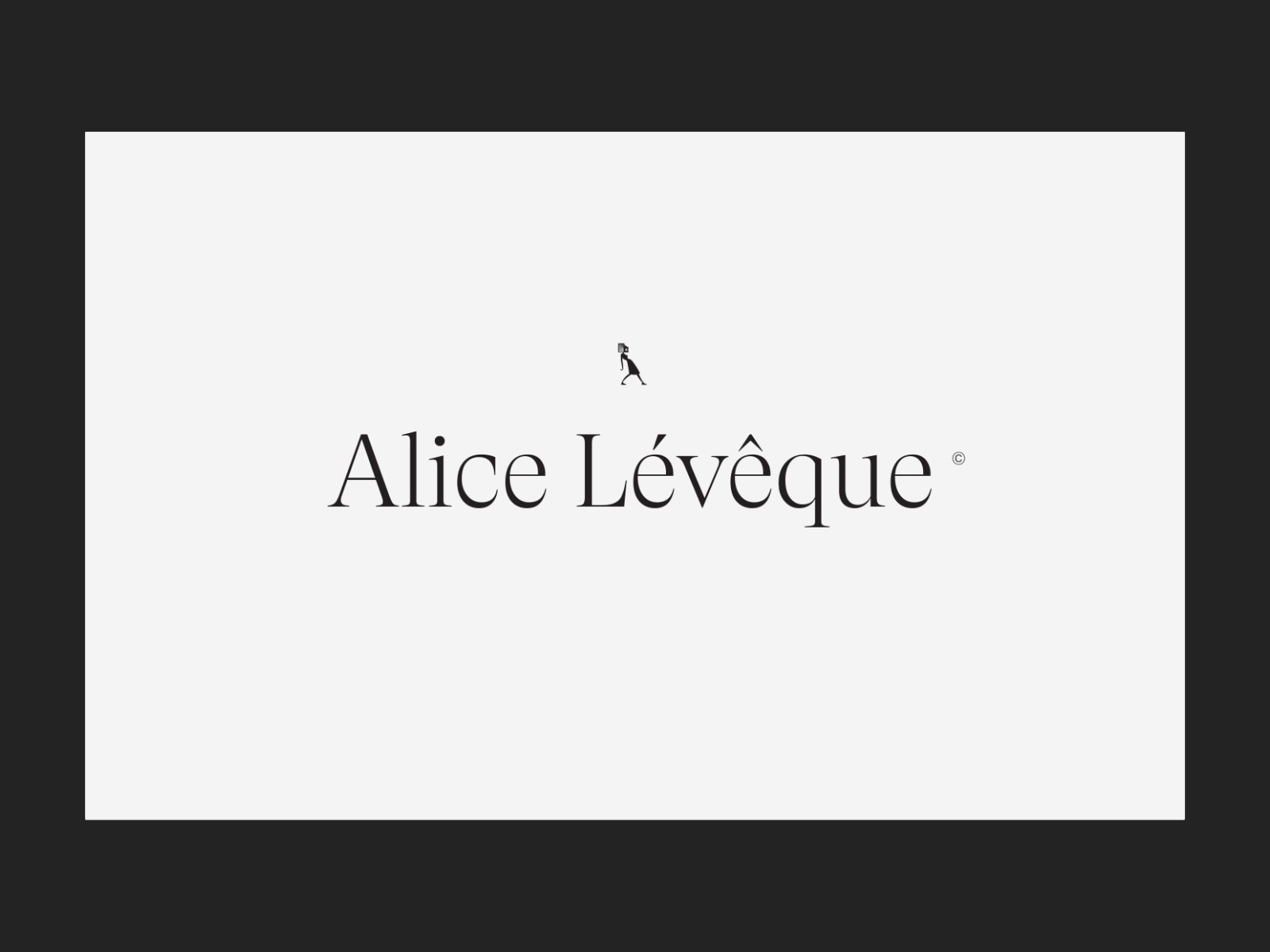 Alice Lévêque - Portfolio animation black white branding charging identity loader photographer portfolio preload