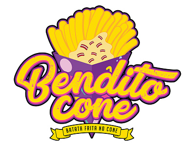 Bendito Cone brasil food french fries noob portuguese vector
