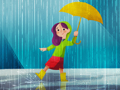 Raining art characterdesign children childrensbook drawing fun illustration rain