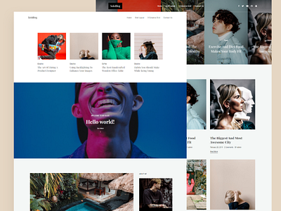 SoloBlog – Personal Blog & Portfolio Theme WordPress animation art black color creative exploration homepage illustration news style ui ux