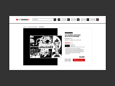 Daily UI #012 : E-Commerce Shop (Single Item) 3petitspixels adobe xd bookshop dailyui ecommerce illustration ui design webdesign