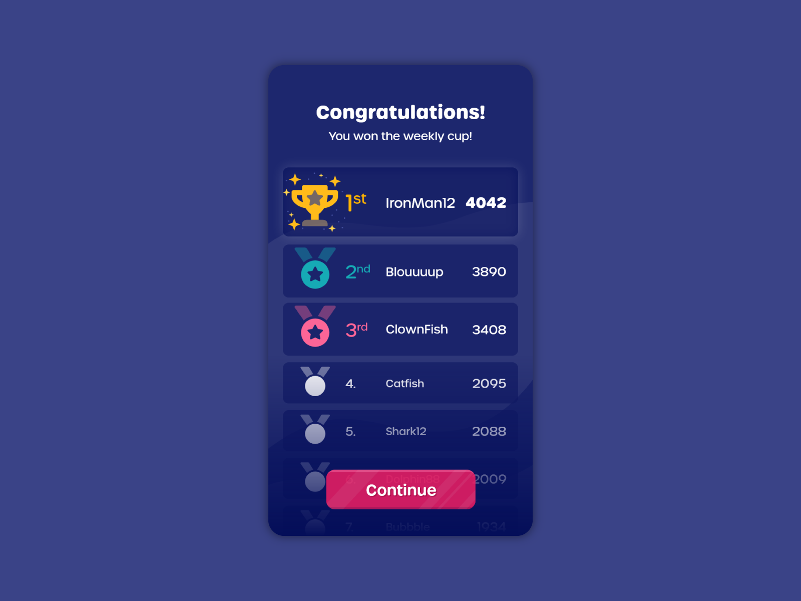 Leaderboard DailyUI #019