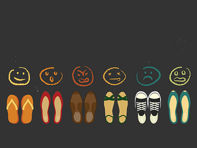 Shoes Mood banner emoji emoticon graphic icon mood shoes smile vector