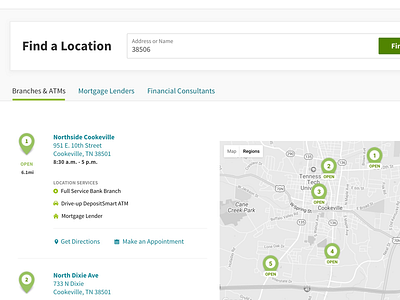 Location Update location form results list search form ui