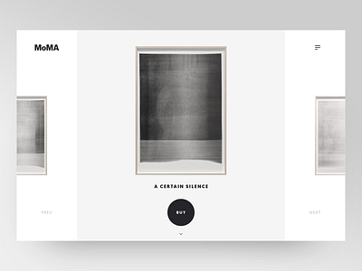 MoMA art gallery artist artist gallery artist shops black white clean clean creative ecomerce gallery item layout luxury minimal minimalistic moma paint product ui ux website