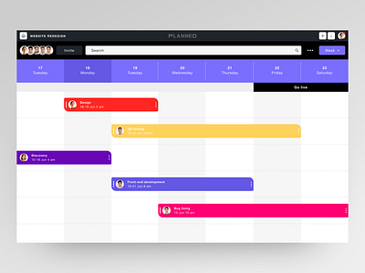 Planneo clean clean creative colorful item layout management management app management information system management system management tool minimal minimalism minimalistic planner product time management timeline tool ui ux