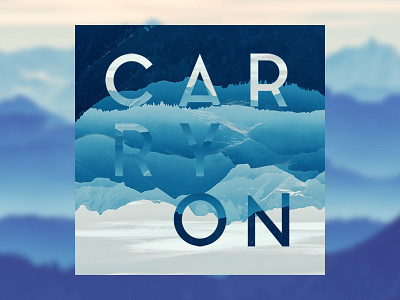 Carry on aqua blue blur compil cover designers mx fog mix mountains music