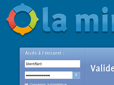 Extranet admin blue form login logo password