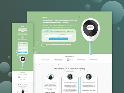 Mira Fertility Landing Page app cro cta design family fertility landing marketing page pregnancy technology web