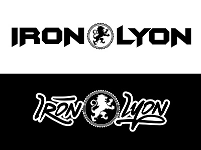Iron Lyon animal bold brand dj logo graffiti handstyle lion logo script vector