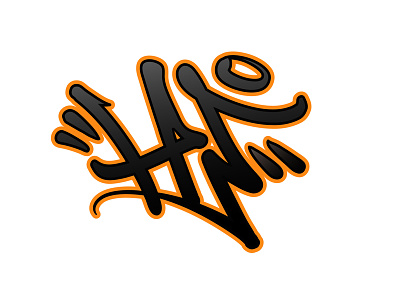 HF logo bold funky graffiti handlettering handstyle logo script tag