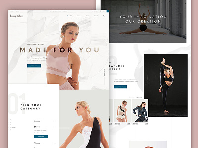 Jimmy Defore Dance Website clean design ecommerce layout minimal ui ux website