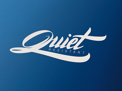 Logotype Quiet Resistant calligraphy font hand lettering lettering logotype type