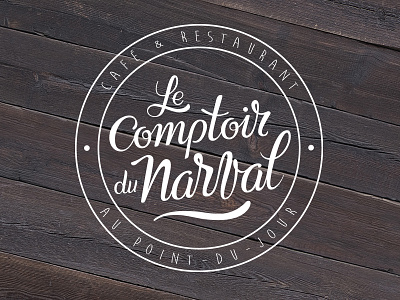 Le Comptoir du Narval calligraphy font hand lettering lettering logo logotype script
