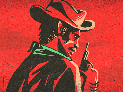 Curtis the Cowboy cowboy illustration southwest texture
