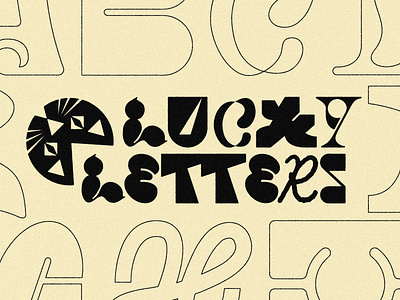 Lucky Letters design fonts illustration letters typography
