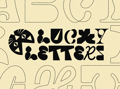 Lucky Letters design fonts illustration letters typography