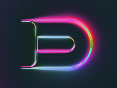 D - 36daysoftype #7 36daysoftype abstract art colors design filter forge generative lettering typography