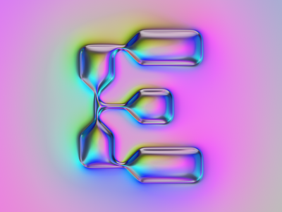 E - 36daysoftype #7 36daysoftype abstract art colors design filter forge generative lettering typography