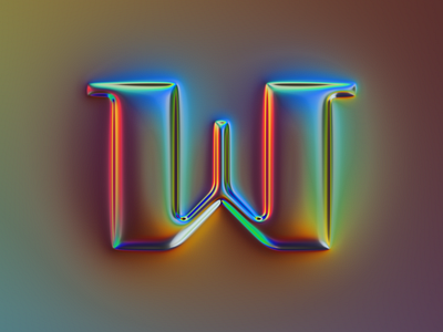W - 36 days of type #07 36daysoftype abstract art colors design filter forge generative geometric illustration letter lettering lettering art typography