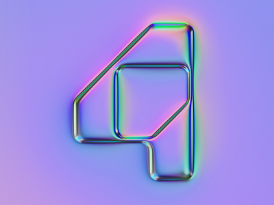 4 - 36 days of type #07 36 days 36daysoftype abstract art colors design filter forge generative illustration letter lettering number pearl purple typography