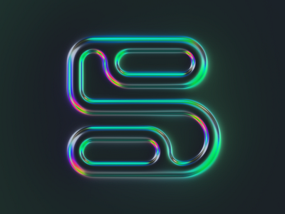 5 - 36 days of type #07 36daysoftype abstract art chrome colors design filter forge generative illustration letter lettering reflection shiny typography