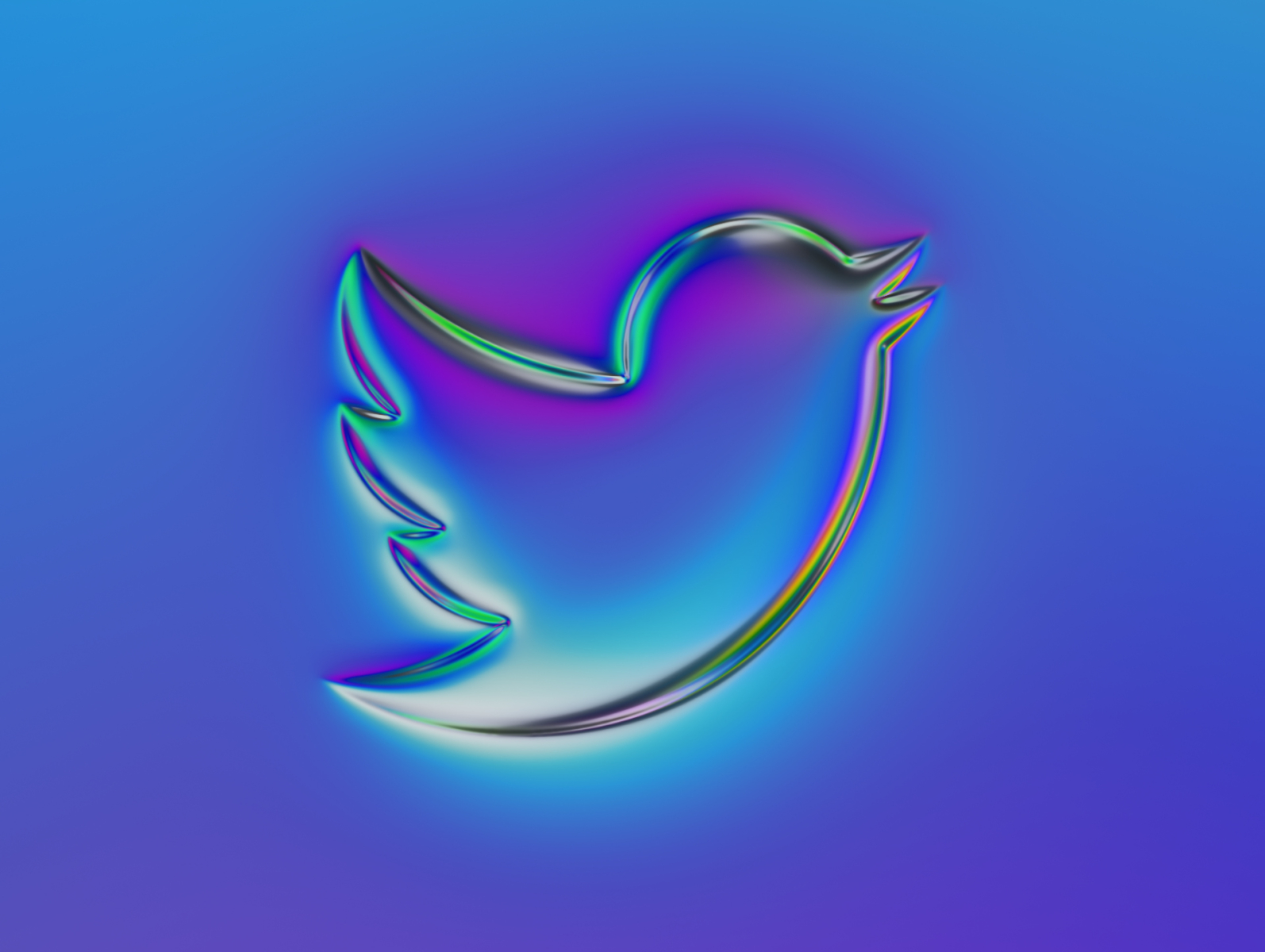 36 logos - Twitter twitter icon chrome blue rebranding rebrand logodesign twitter 36daysoftype logo branding illustration colors generative filter forge abstract art design