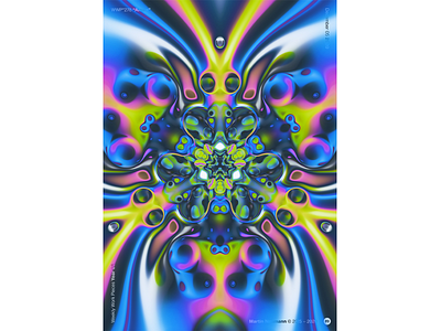 WWP°278 "Anura" abstract art blobby bubbles colors design filter forge generative illustration kaleidoscope symmetry wwp