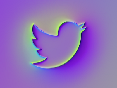 Twitter Logo x Super-Neumorphism #1 abstract art brand branding colors concept design filter forge generative illustration logo neumorphism rebrand twitter twitter logo ui