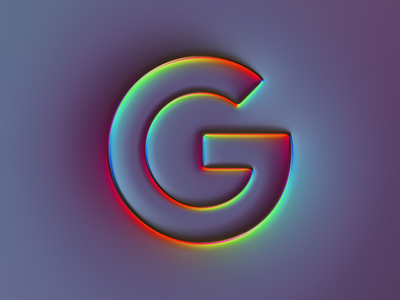 Google Logo x Super-Neumorphism #1 abstract art branding colors design filter forge generative google illustration logo neumorphism ui ui ux ux