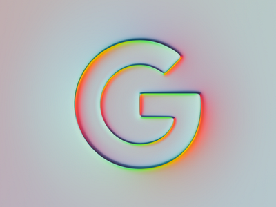 Google Logo x Super-Neumorphism #2 abstract art brand branding colors design filter forge generative glow google illustration logo neon neumorphism rebrand rebranding ui