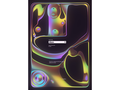 WWP°302 "Alium" abstract alium art bubbles colors design filter forge generative illustration poster