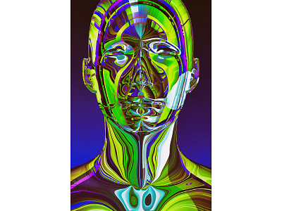 PHASE VIII abstract art colors design face filter forge generative head illustration phases poster