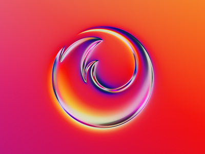 Firefox logo x Naumorphism abstract art brand branding chrome chrome type colors design filter forge fire firefox generative glow gradient illustration logo logodesign metallic rebrand rebranding