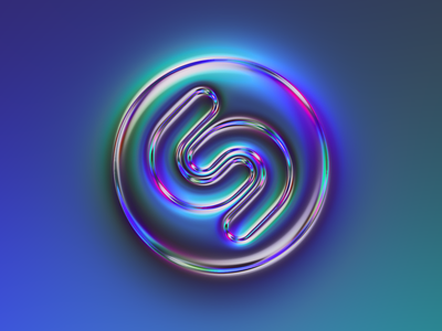 Shazam logo x Naumorphism