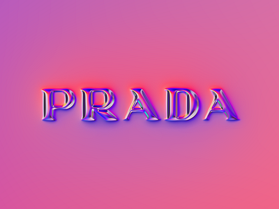 Prada logo x Naumorphism abstract art branding chrome chrome type colors design filter forge generative glow illustration logo luxury prade rebrand rebranding