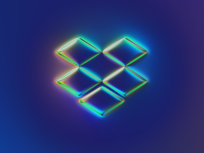 Dropbox logo x Naumorphism