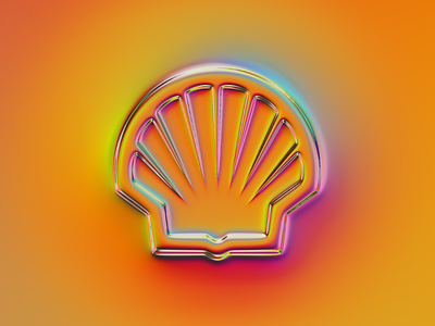 Shell logo x Naumorphism abstract art brand branding chrome chrome type colors design filter forge generative illustration logo rebrand rebranding shell
