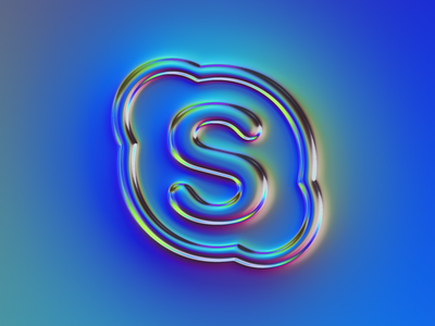 Skype logo x Naumorphism 3d abstract art branding colors design filter forge generative graphic design illustration logo
