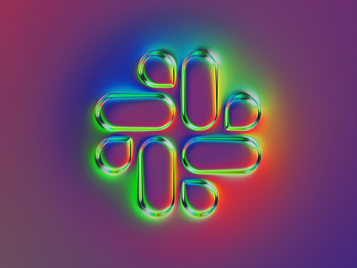 Slack logo x Naumorphism