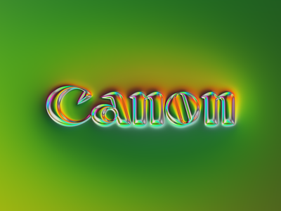 Canon logo x Naumorphism abstract art brand branding canon chrome colors design filter forge generative glow illustration logo neon rebrand rebranding