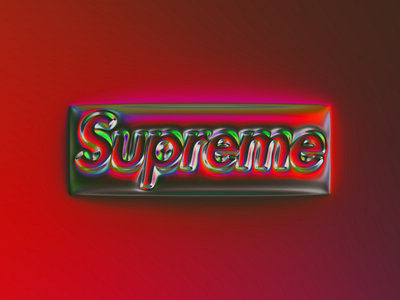 Supreme logo x Naumorphism