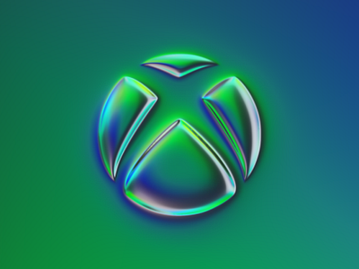XBOX logo x Naumorphism abstract art branding chrome colors design embossed filter forge gaming generative glow green illustration logo neon xbox