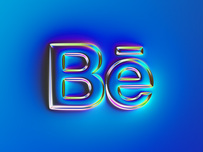 Behance logo x Naumorphism abstract art behance blue branding chrome colors design filter forge generative glow graphic design illustration logo neon rebrand rebranding
