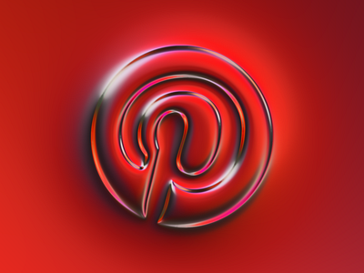 Pinterest logo x Naumorphism 3d abstract art branding chrome colors design embossed filter forge generative glow graphic design illustration logo metallic neon pinterest red